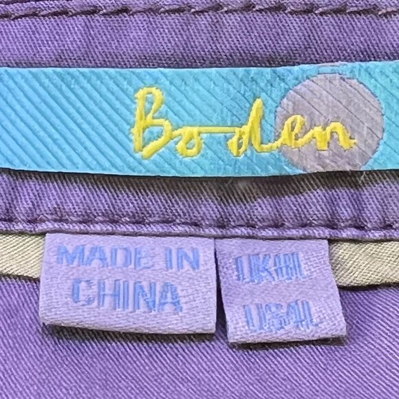 Boden Button Down Shirtdress Womens 3/4 Sleeve Size 4L Brown Putty Gray - Picture 5 of 14